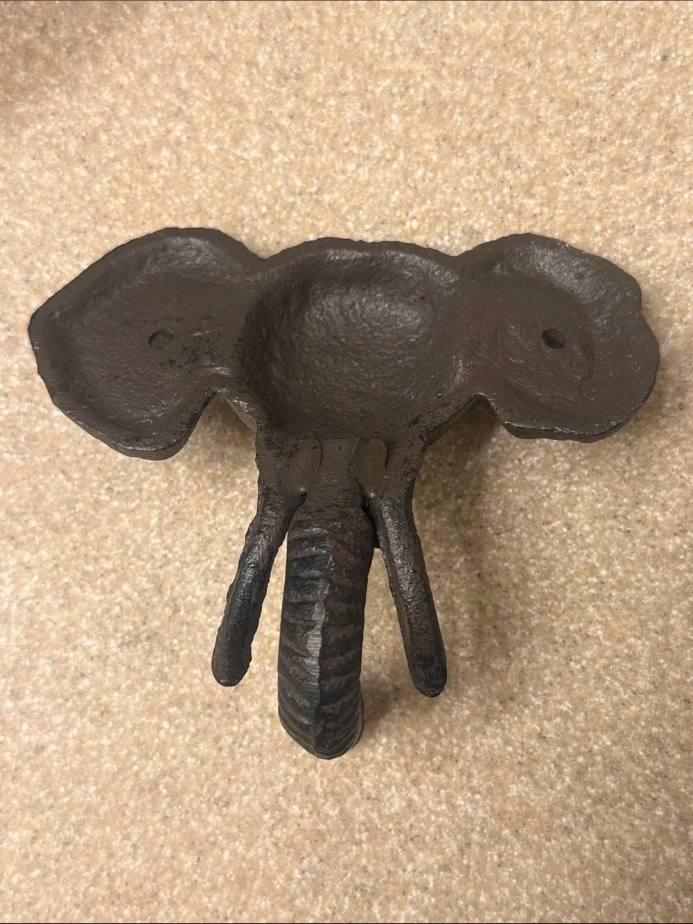 Antiqued Cast Iron Elephant Hanger